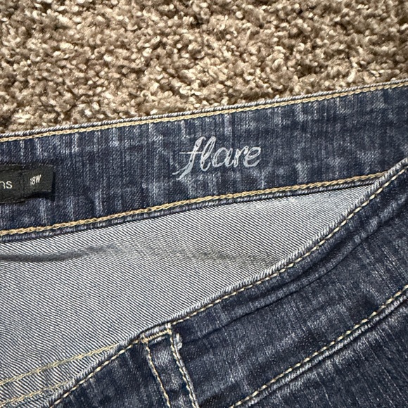 Calvin Klein Blue Flare Jeans size 18W - Picture 5 of 6